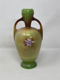 RH Austria Double Handled Vase With Iris Motif