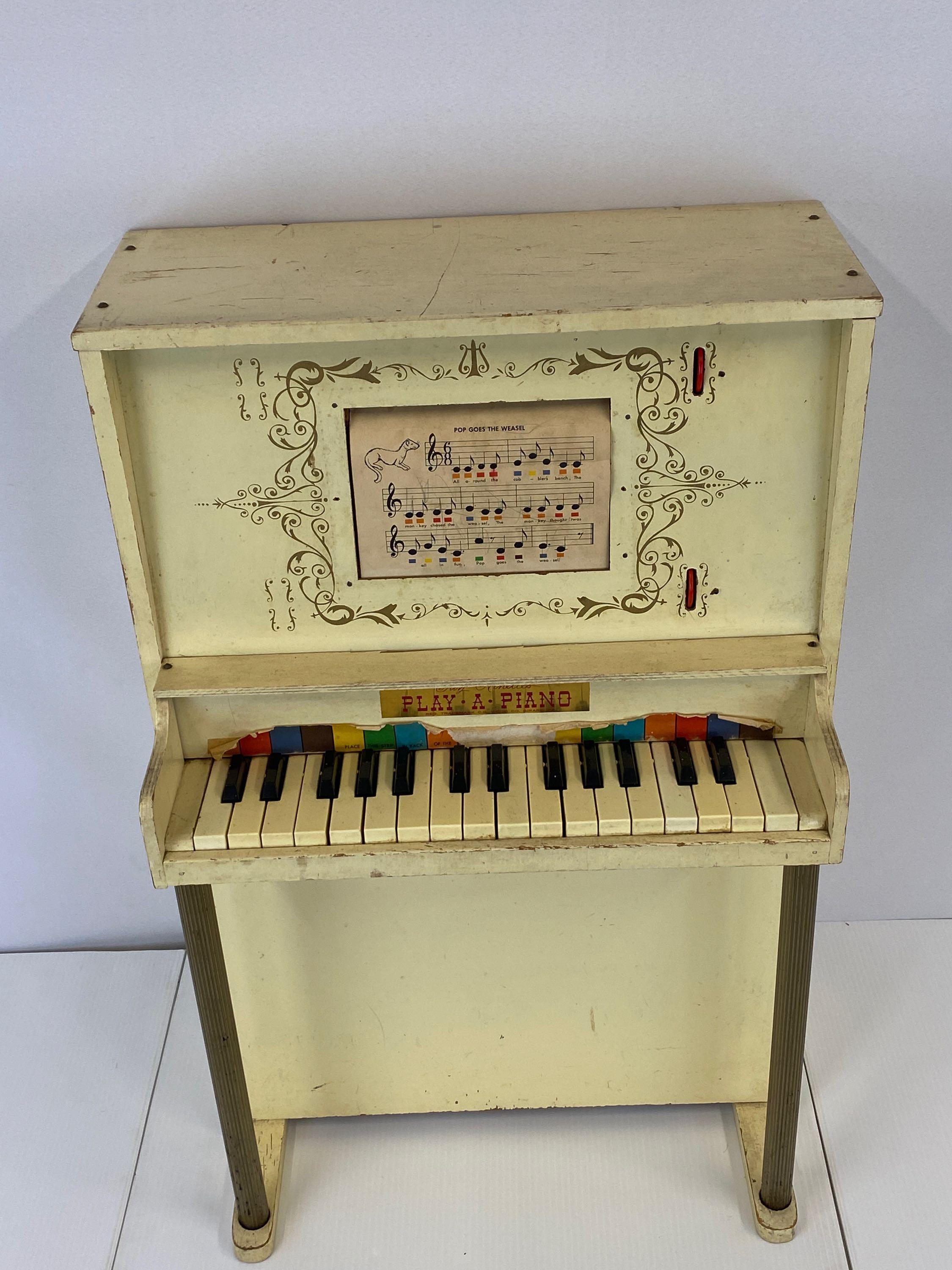 "Gay Nineties Play-A-Piano" Child's Player Piano