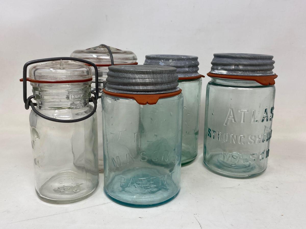 Antique Vintage Canning Jars