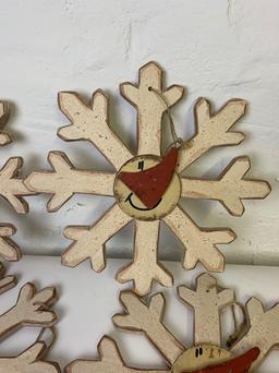 4 Snowflake/Snowman Ornaments
