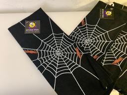 4 Halloween Theme Spider Web Kitchen Towels