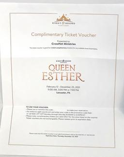 Sight & Sound Theatre Queen Esther Live Show Tickets