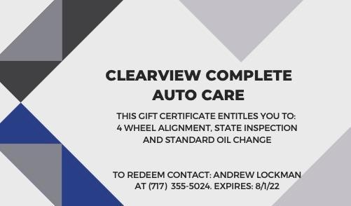 Auto Care Package, Clearview Complete Auto Care