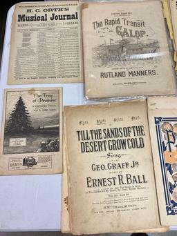 Antique Sheet Music and Music Books