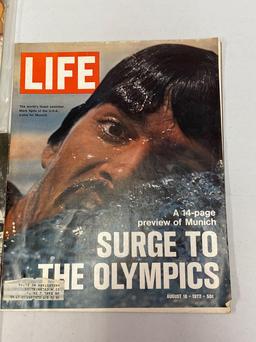 9 Issues of Life Magazine, 1960's & 1970's