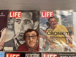 9 Issues of Life Magazine, 1960's & 1970's