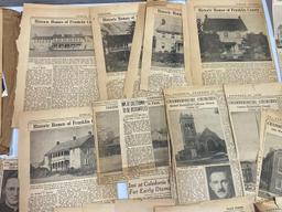 Newspaper Clippings-1950's Historic Homes of Franklin County and Chambersburg Churches