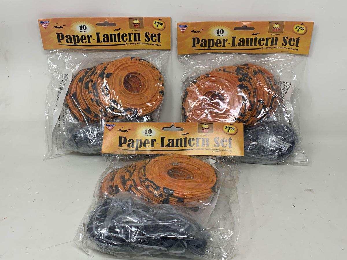 3 Sets of Paper Lanterns- All New in Package