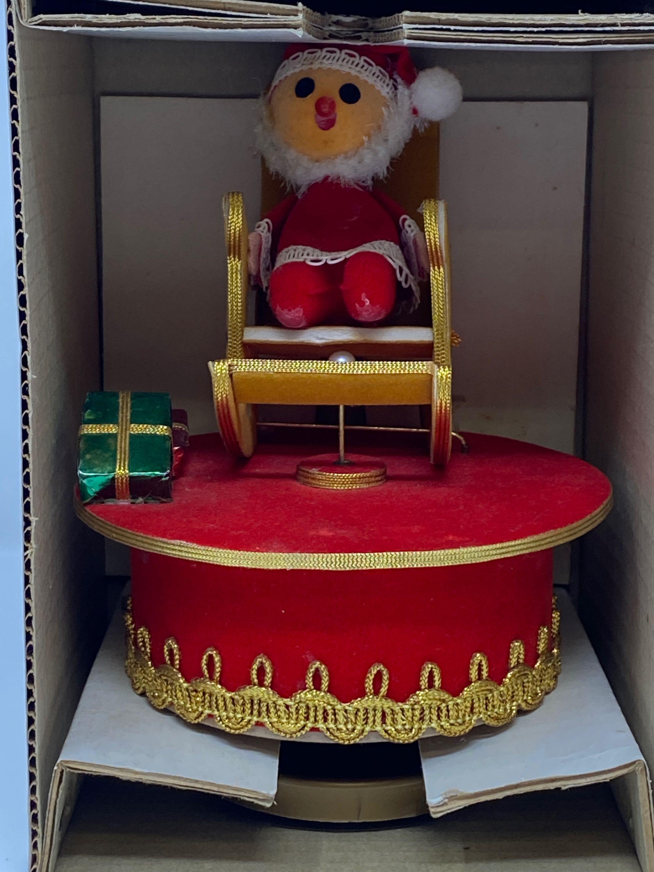 Santa Musical Jewelry Box, Flying Santa Sleigh Musical House and Seated Santa Music Box