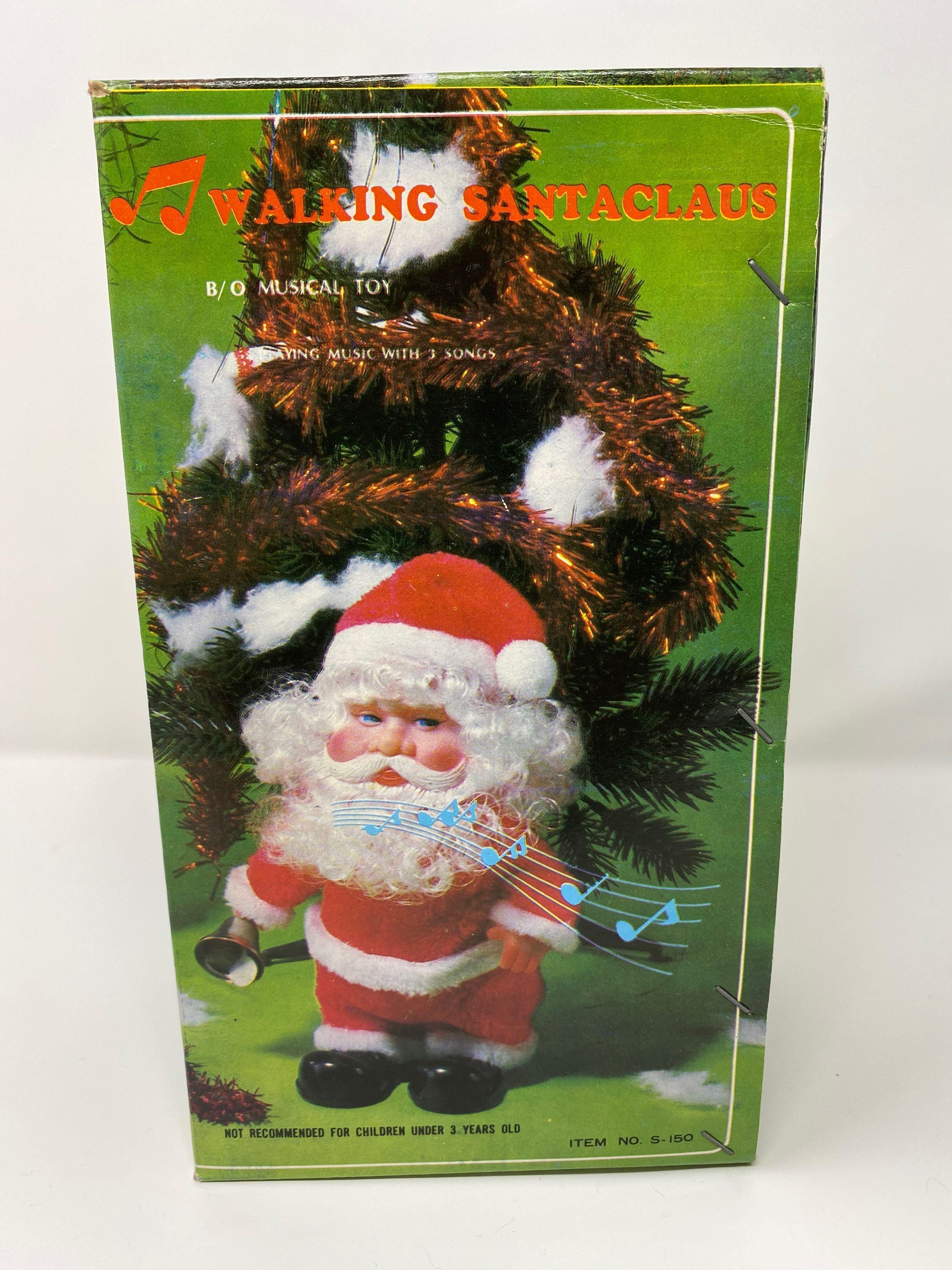 Walking Santa and Rotating Table Decoration/Tree Topper