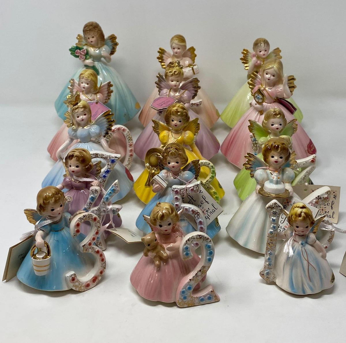 15 Josef Originals Birthday Angel Figures-