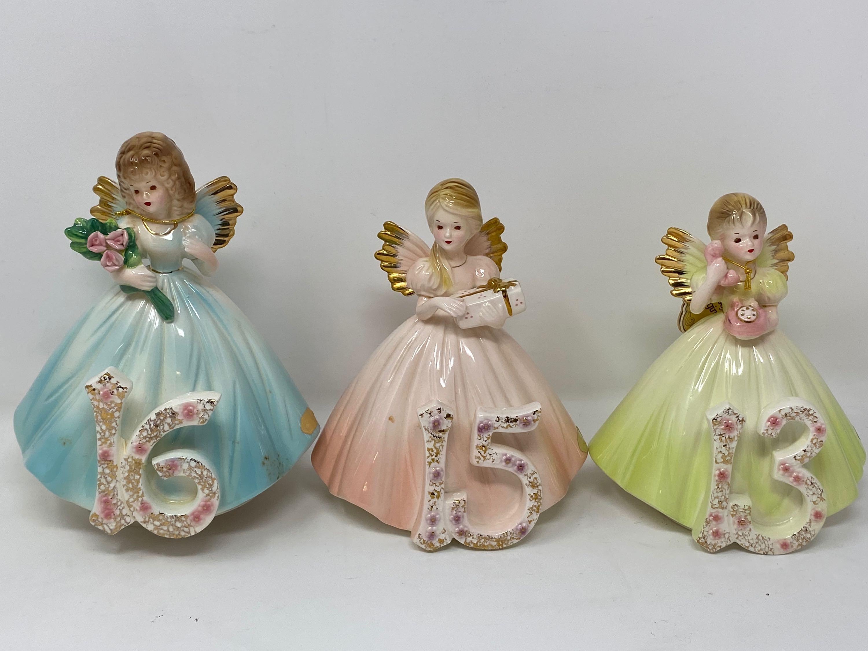 15 Josef Originals Birthday Angel Figures-