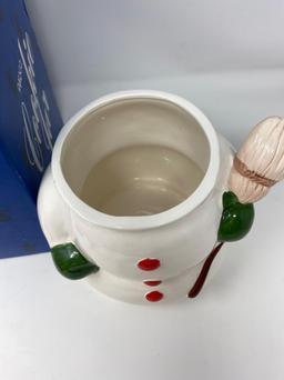 Snowman Cookie Jar with Box