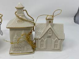 7 Lenox China Christmas Ornaments