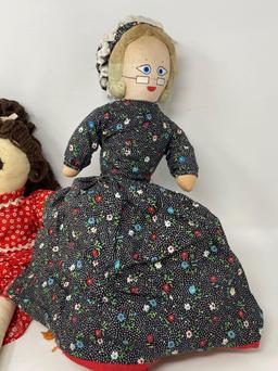 2 Soft Sculpture Dolls