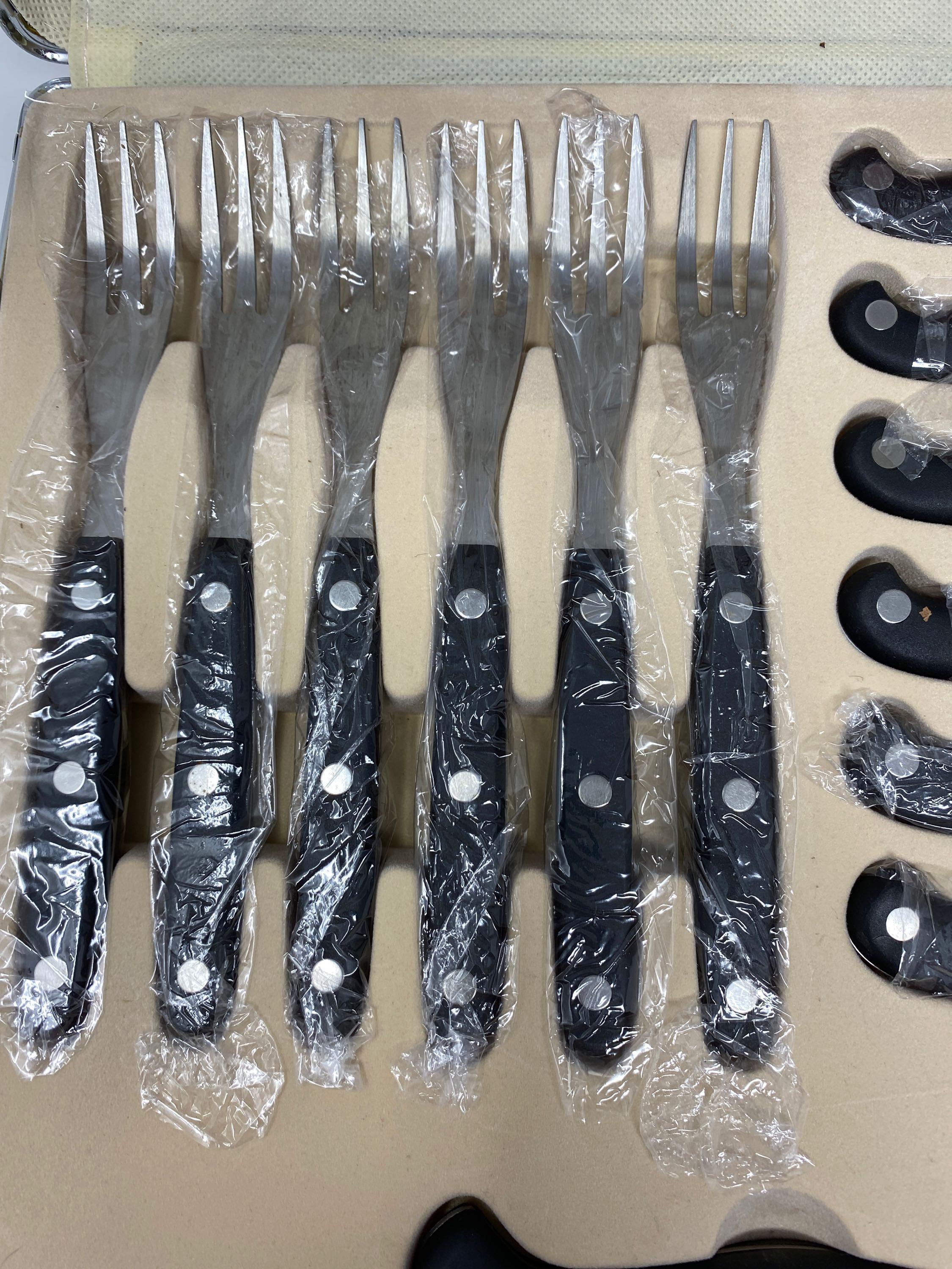 Cased Set of Meat Utensils