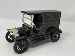1913 UPS Classic Car and Golden Wheels Pepsi-Cola Car Bank with Key