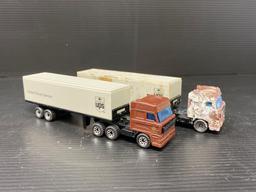 2 Matchbox UPS Tractor Trailers