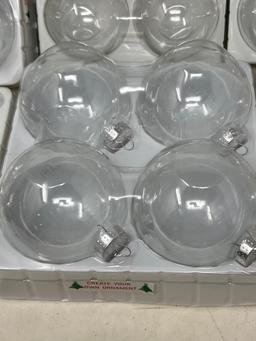 Clear Plastic Ornaments Ready for Decoration