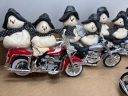 Snowmen with Motorcycles Decorations