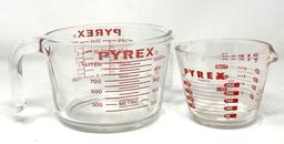 2 Pyrex Measuring Cups