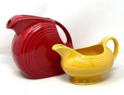 Fiesta: Red Pitcher and Yellow Gravy Boat