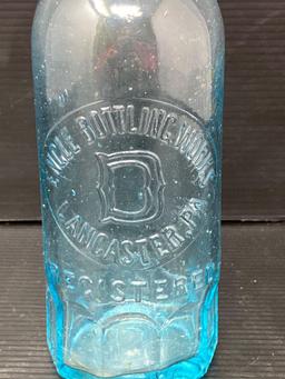 Engle Bottling Works, Lancaster PA Blue Bottle with Wire Closure