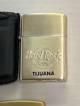 2 ZIPPO Hard Rock Cafe Lighters, TIJUANA & SAN DIEGO