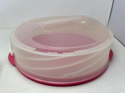 Tupperware Rectangular Cake Container and Round Cake Carrier