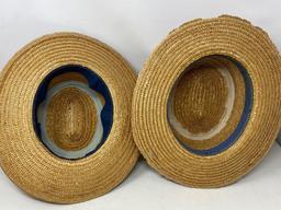 2 Man's Straw Hats, Amish style