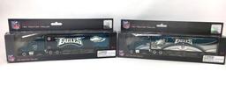 2 NFL 1:80 "Eagles" Die Cast Tractor Trailers- New in Boxes