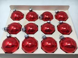 Poloron "Shiny Bright" Christmas Ornaments, Red is Full Box, Silver is Missing 3