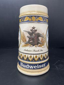 Budweiser and Flying Pheasant Steins