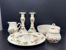 Partial "White Christmas" Dinnerware Set