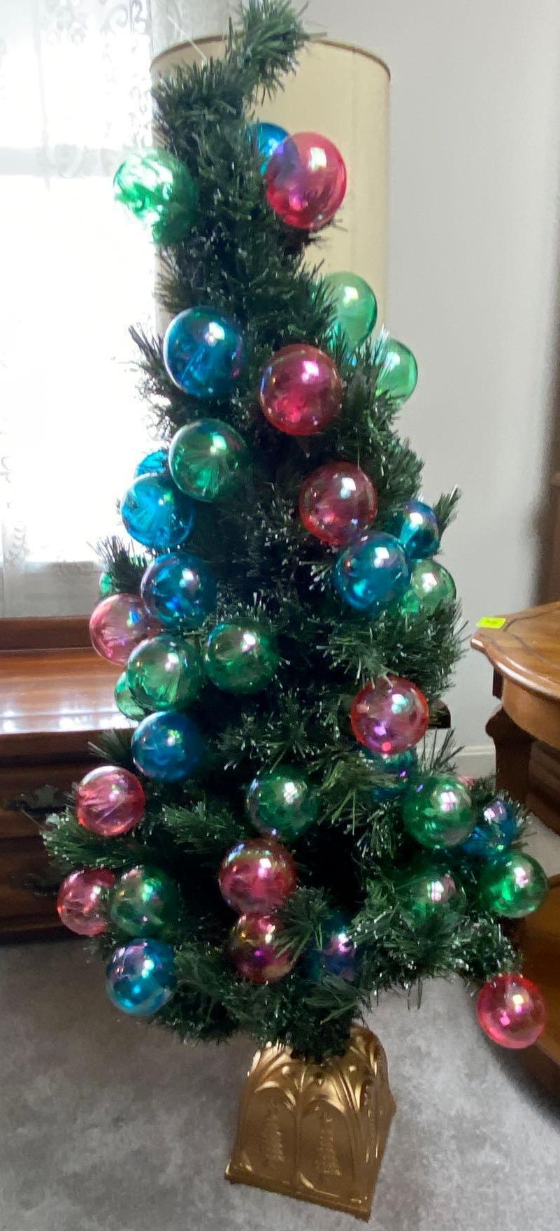 Fiber Optic Christmas Ball Tree with Box