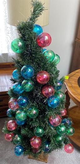 Fiber Optic Christmas Ball Tree with Box