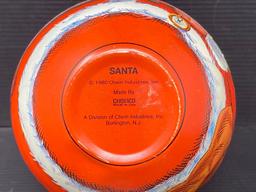 Tin Roly Poly Santa Container