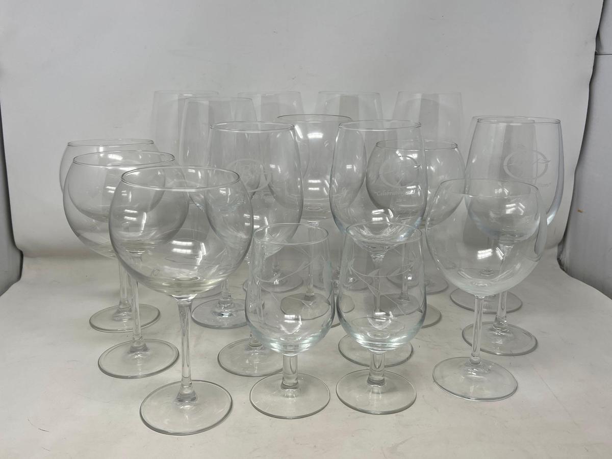 Lot of Stemmed Glassware