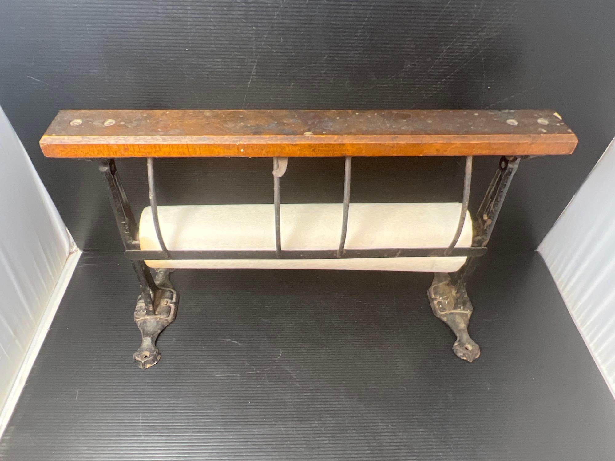 Antique Paper Cutter with Paper, General Store Fixture