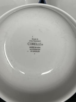 Large Holly Platter and 7 Corelle Soup/Cereal Bowls in 2 Patterns