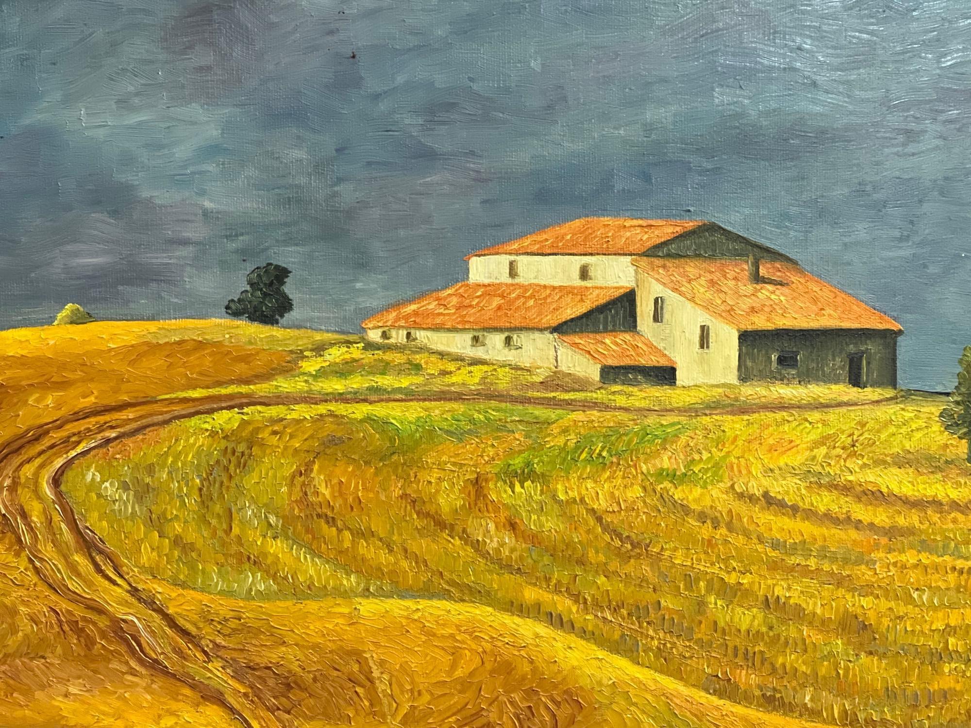 Framed Oil on Canvas "Paysage en Tuscany...Italie...1970"