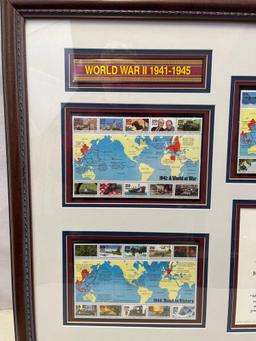 Collage Framed Grouping of Military Items for Lt. Lawton Howell, a B-25 Pilot- Fifth Army Air Corps