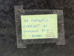 Script from Koran "Be Perfectly Correct as Ordered by God"