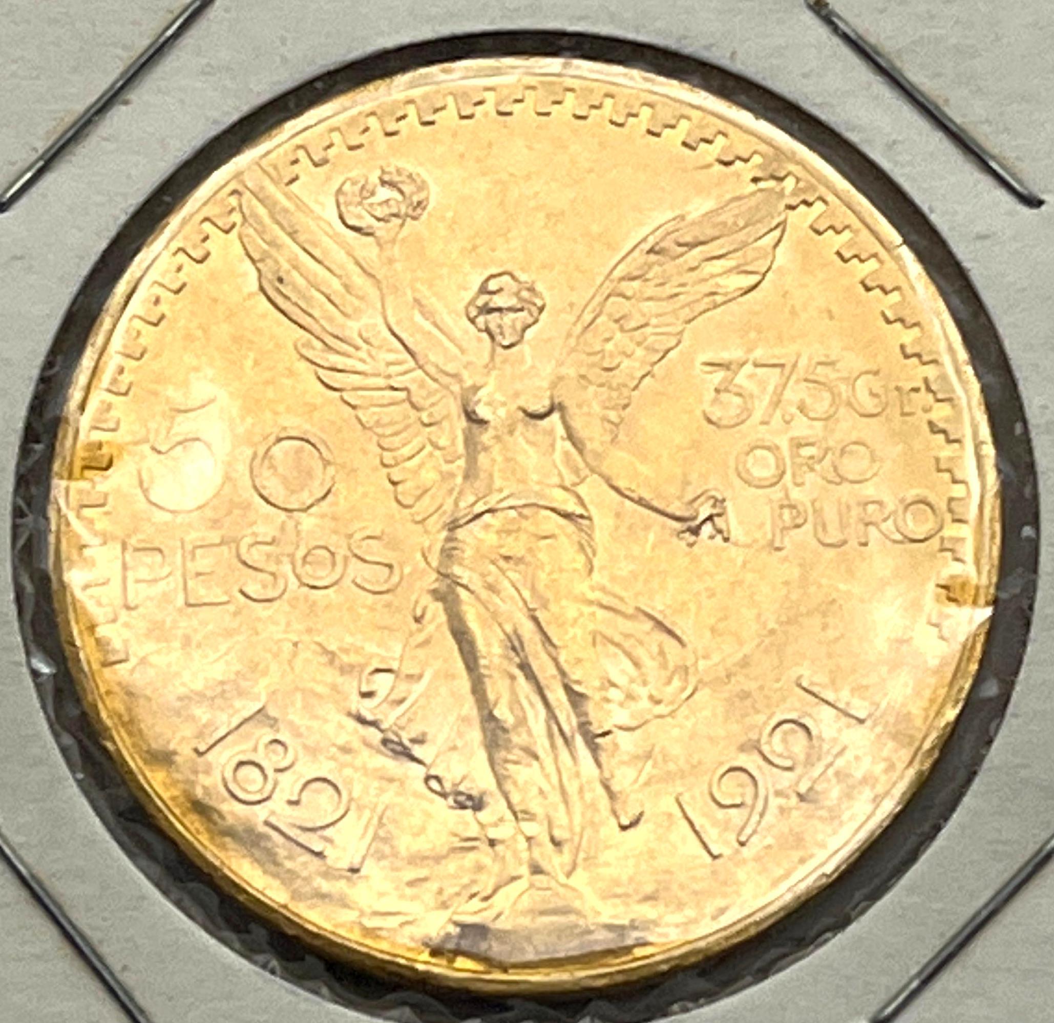 Mexican 50 Peso Gold Coin, 1921