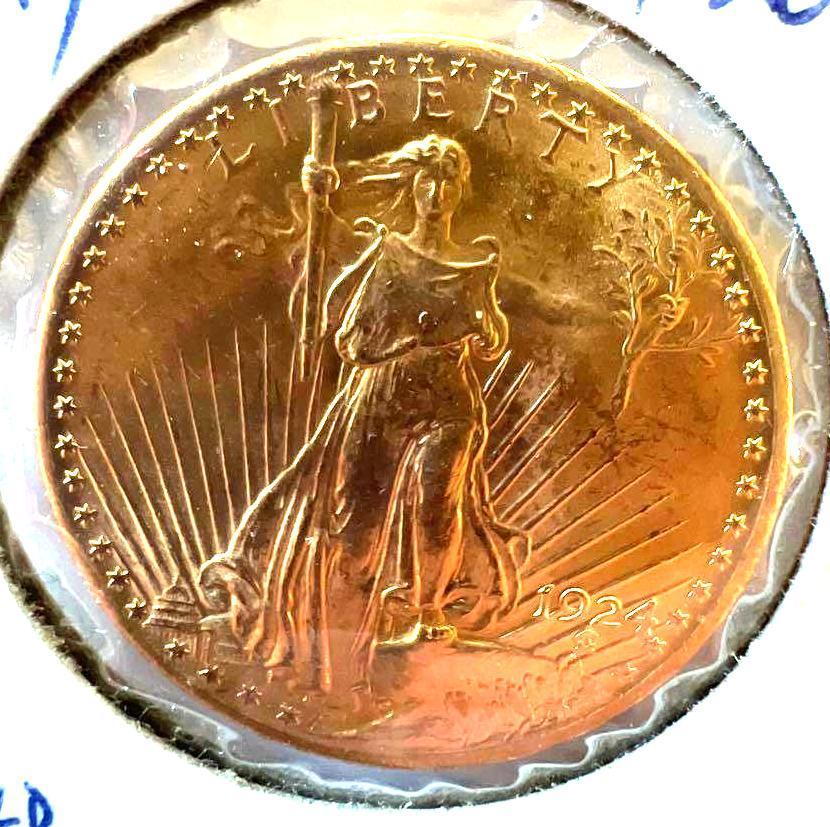 1924 Gold Double Eagle, $20 Coin