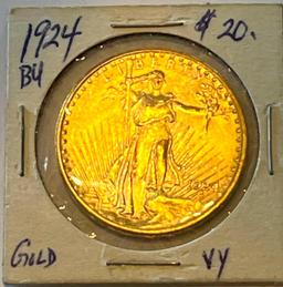 1924 Gold Double Eagle, $20 Coin