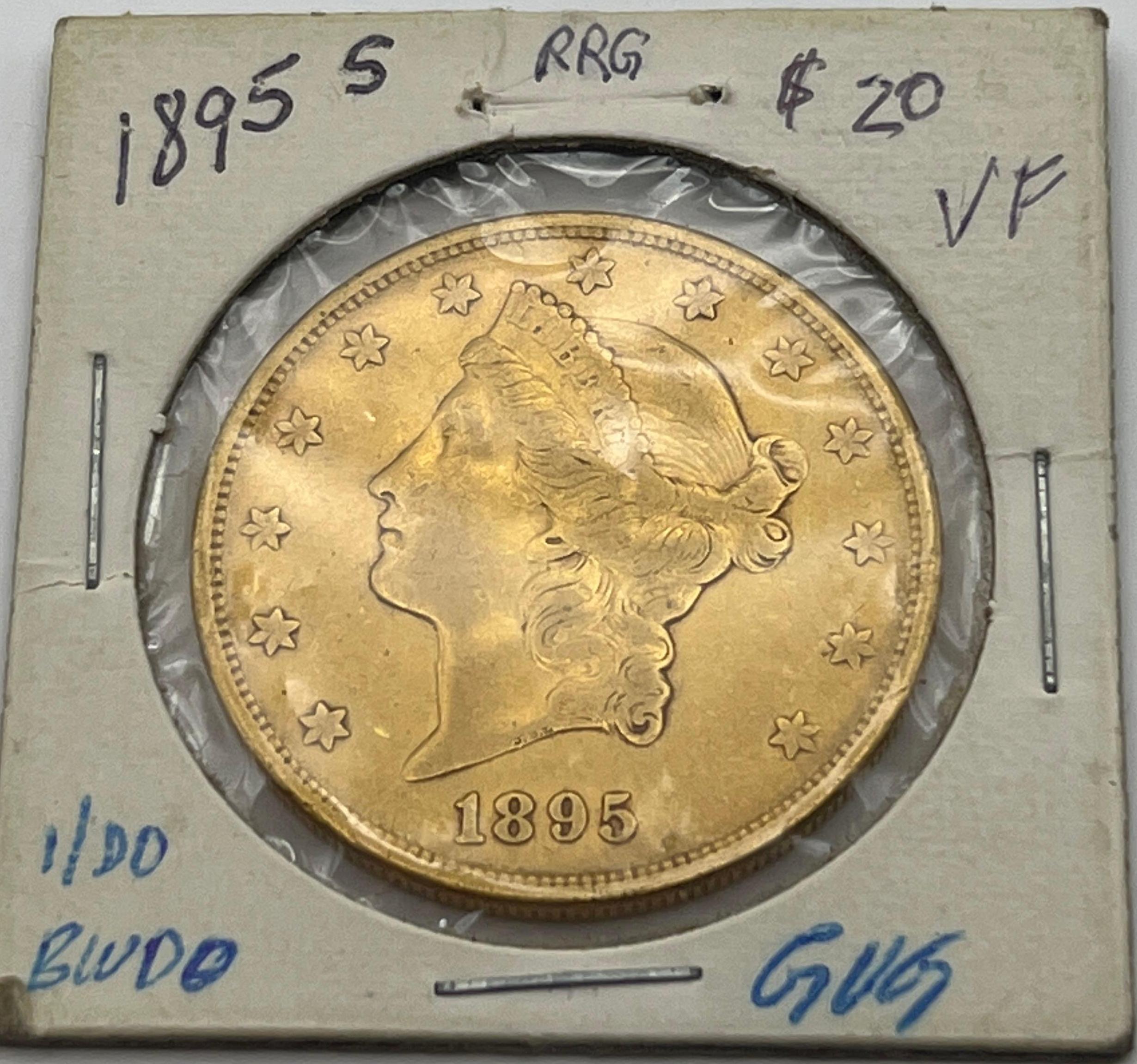 1895-S Liberty Double Eagle, $20