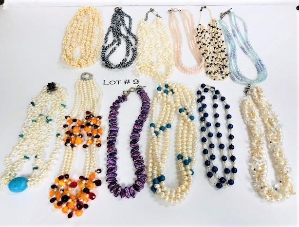 12 Pearl Necklaces