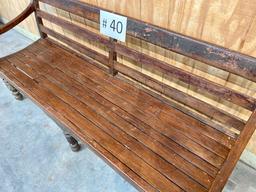 Large Wood Bench