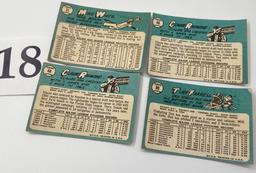 FOUR 1965 HOUSTON COLTS BASEBALL CARDS